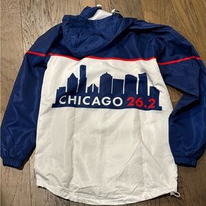 Unisex Chicago Marathon 26.2 Women's Blue Jacket 2025 S fits women’s S/M